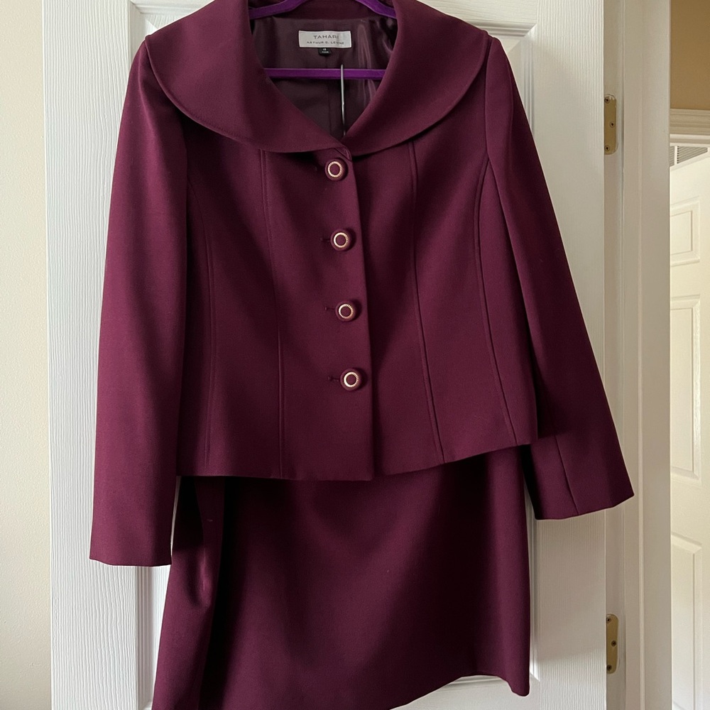 Elegant Purple Skirt Set